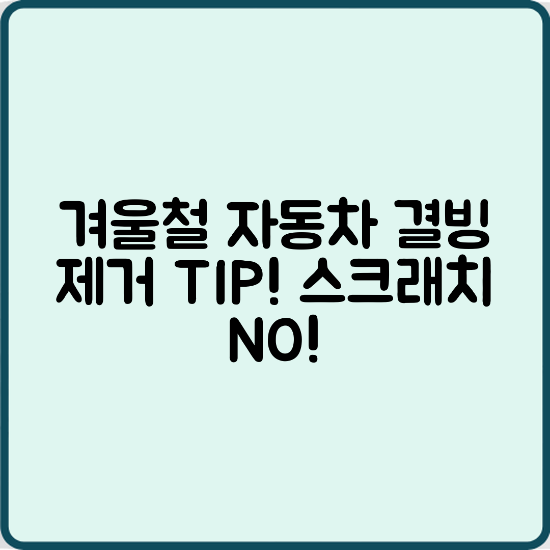 겨울철 자동차 외부 결빙 제거, 스크래치 없이 할 수 있을까?