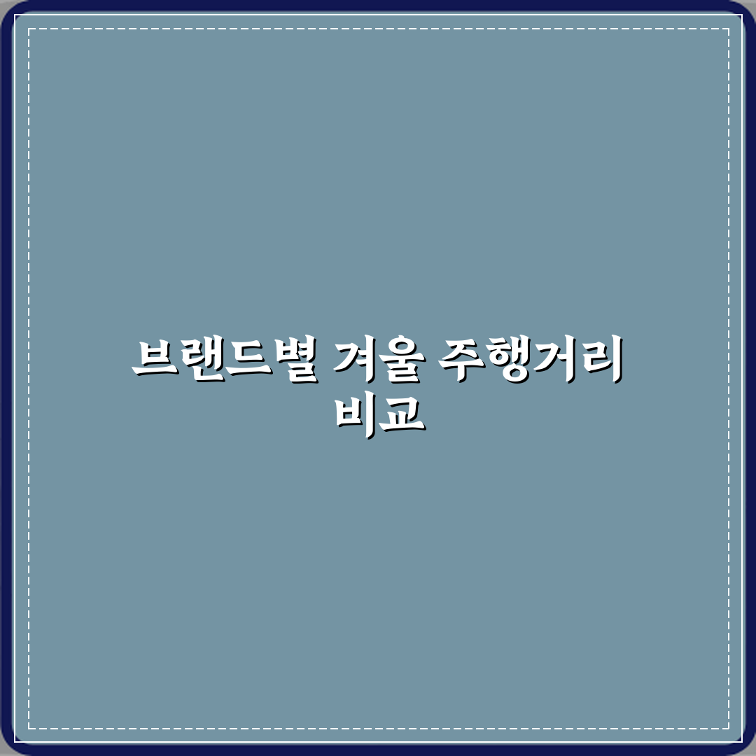 전기차 중고차 브랜드별 겨울 주행거리 차이 실제 후기 공유할게요