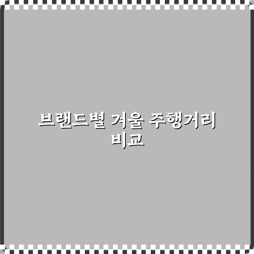전기차 중고차 브랜드별 겨울 주행거리 차이 실제 후기 공유할게요